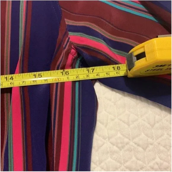 Figue Elena Long-Sleeve Multi-Striped Dress Size M NWOT - Picture 12 of 12